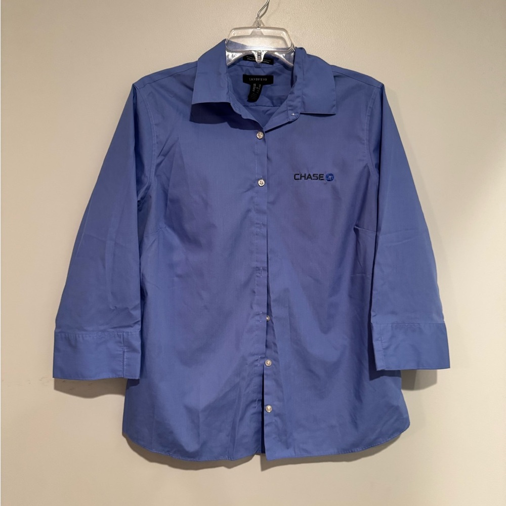 Chase Logo Blue Button Down Shirt